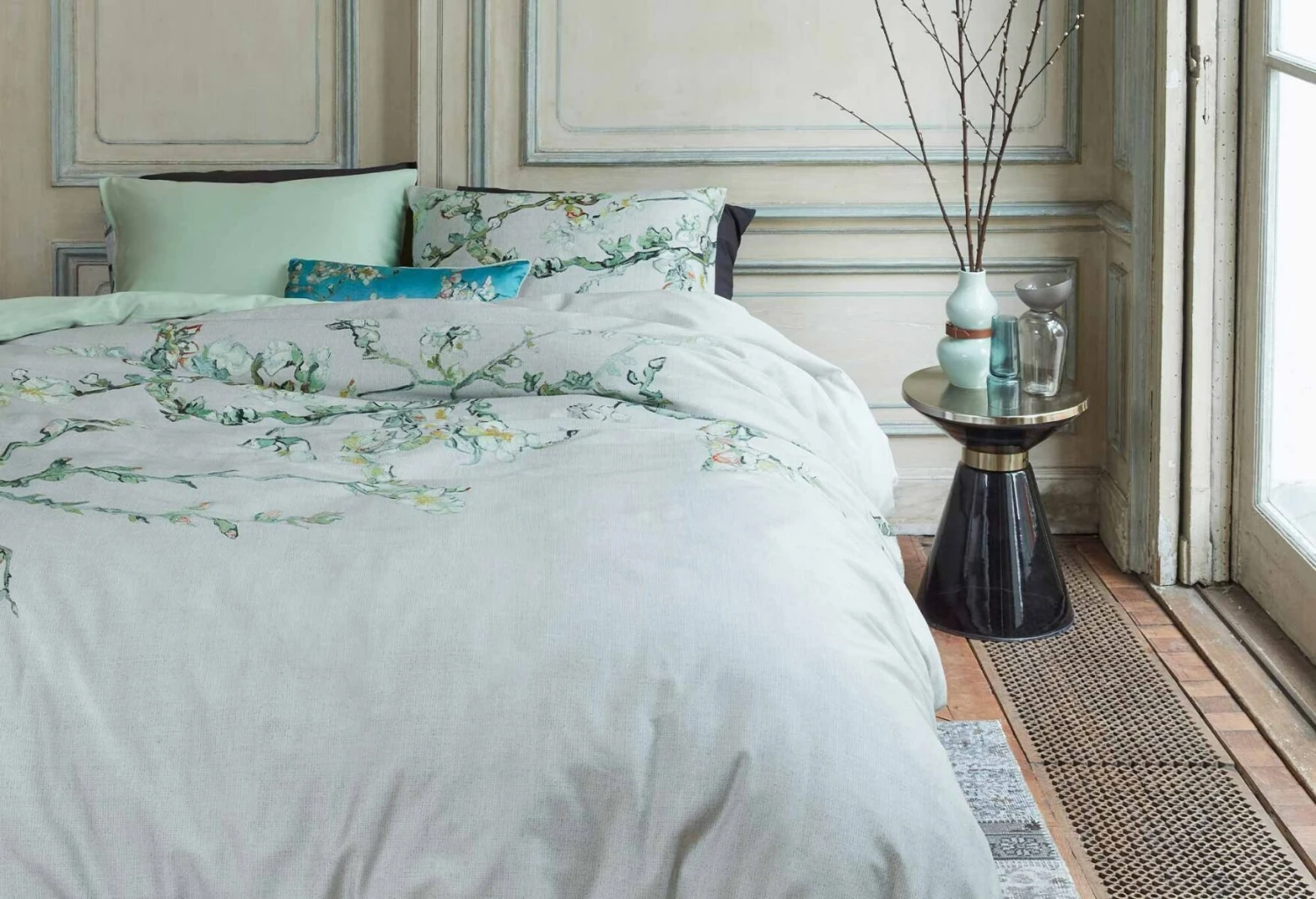 Van Gogh Blossom Dekbedovertrek Grey 4 Van Gogh Blossom Dekbedovertrek Grey - Afbeelding 2