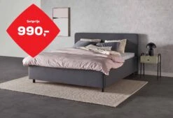 Gestoffeerd Bedframe Home 51 – Inclusief Bedbodem En Matras