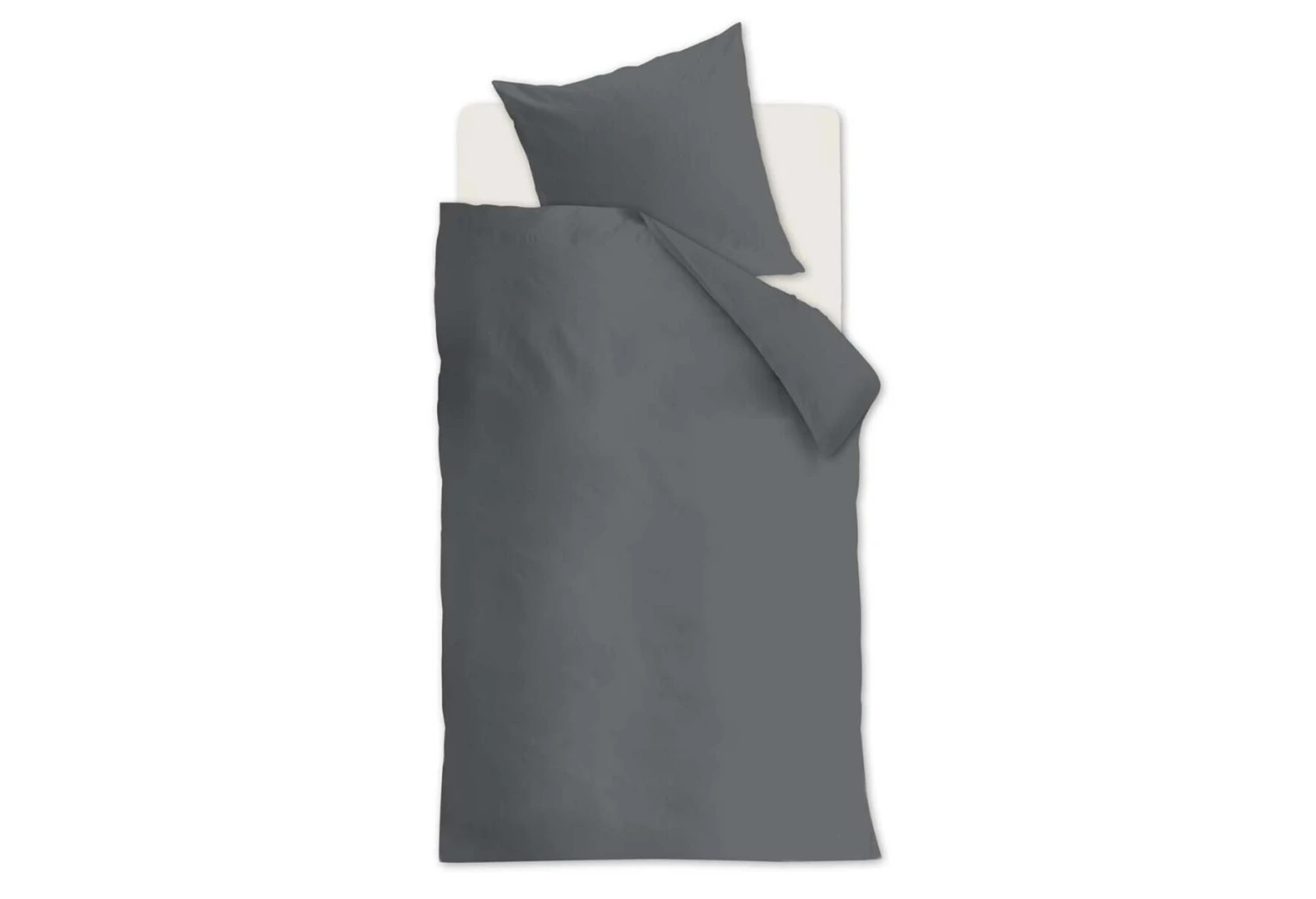 Beddinghouse Basic Gots Dekbedovertrek Anthracite 4 Beddinghouse Basic Gots Dekbedovertrek Anthracite - Afbeelding 2
