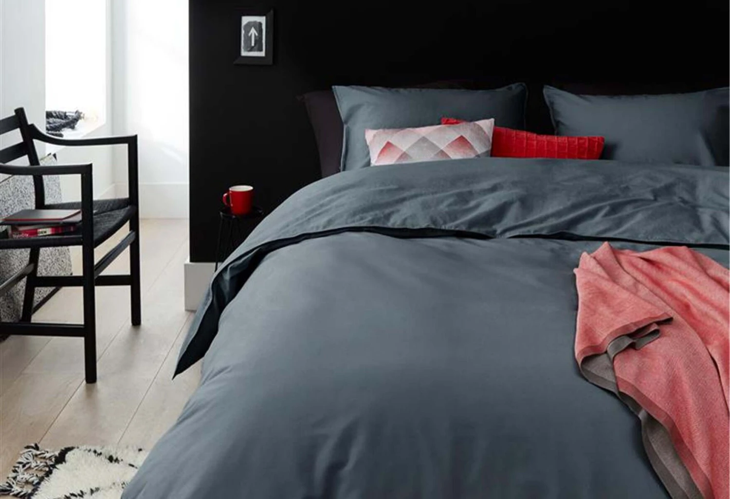 Beddinghouse Basic Gots Dekbedovertrek Anthracite 5 Beddinghouse Basic Gots Dekbedovertrek Anthracite - Afbeelding 3