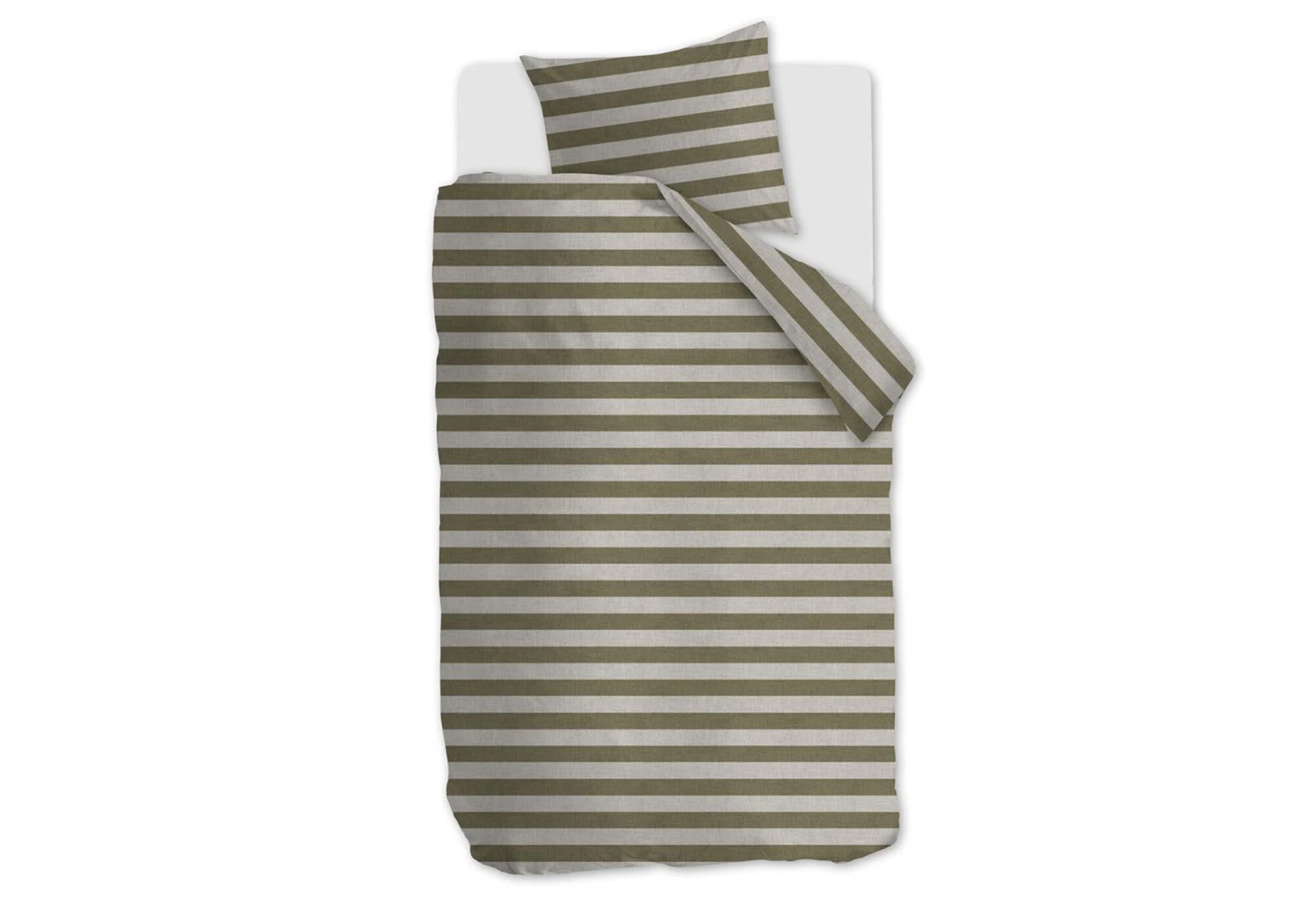 Vtwonen Bold Stripe Dekbedovertrek Green 4 Vtwonen Bold Stripe Dekbedovertrek Green - Afbeelding 2