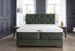 Boxspring Royal Babylon - Snel Leverbaar -Comfort Beddengoed Winkel carrera front kaal basis web gespiegeld 1 1