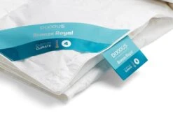 Dixxius Bronze Royal Custom Climate Partnerdekbed 23 Dixxius Bronze Royal Custom Climate Partnerdekbed -Comfort Beddengoed Winkel climate partnerdekbed opgerold detail label