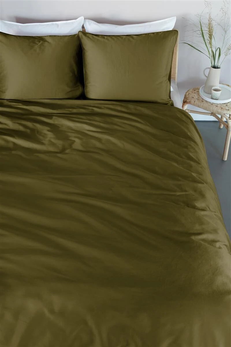 Beddinghouse Care Conscious Dekbedovertrek Olive Green 6 Beddinghouse Care Conscious Dekbedovertrek Olive Green - Afbeelding 4