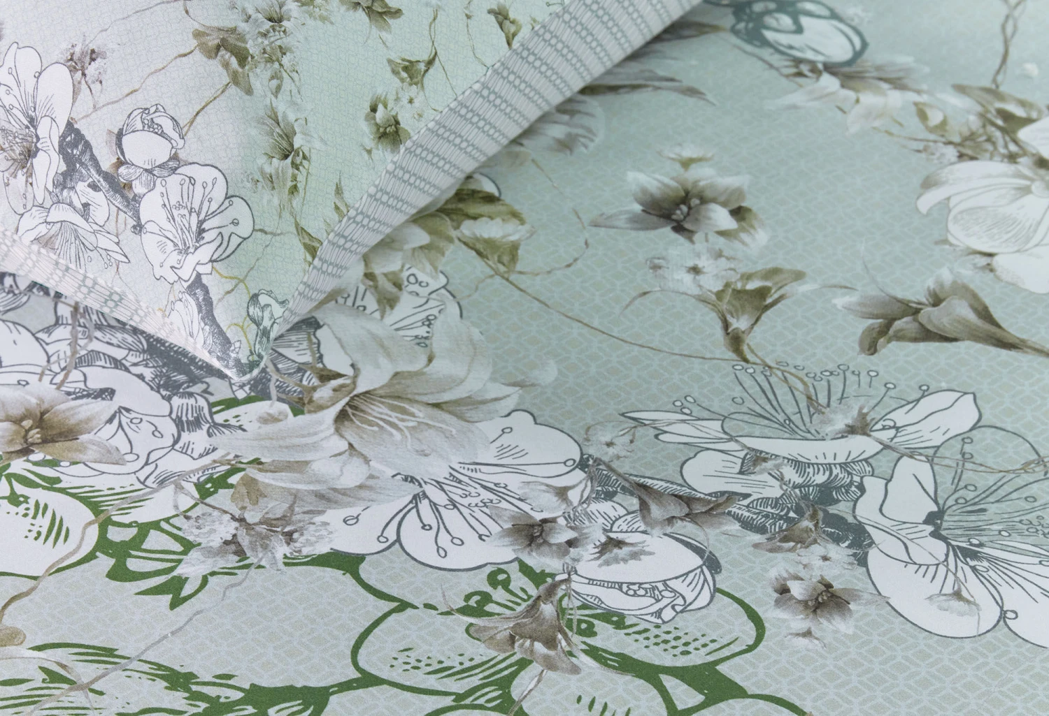 Kardol Fleurelle Dekbedovertrek Grey Green 6 Kardol Fleurelle Dekbedovertrek Grey Green - Afbeelding 4