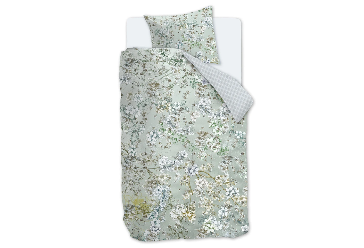 Kardol Fleurelle Dekbedovertrek Grey Green 4 Kardol Fleurelle Dekbedovertrek Grey Green - Afbeelding 2