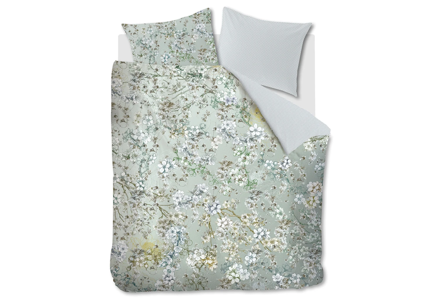 Kardol Fleurelle Dekbedovertrek Grey Green 3 Kardol Fleurelle Dekbedovertrek Grey Green