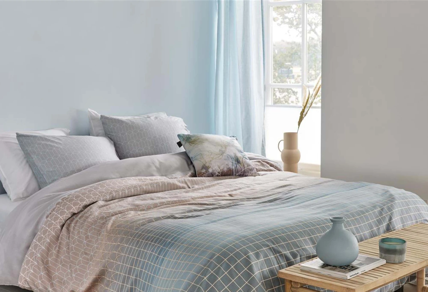 Beddinghouse Gillian Dekbedovertrek Blue Grey 6 Beddinghouse Gillian Dekbedovertrek Blue Grey - Afbeelding 4