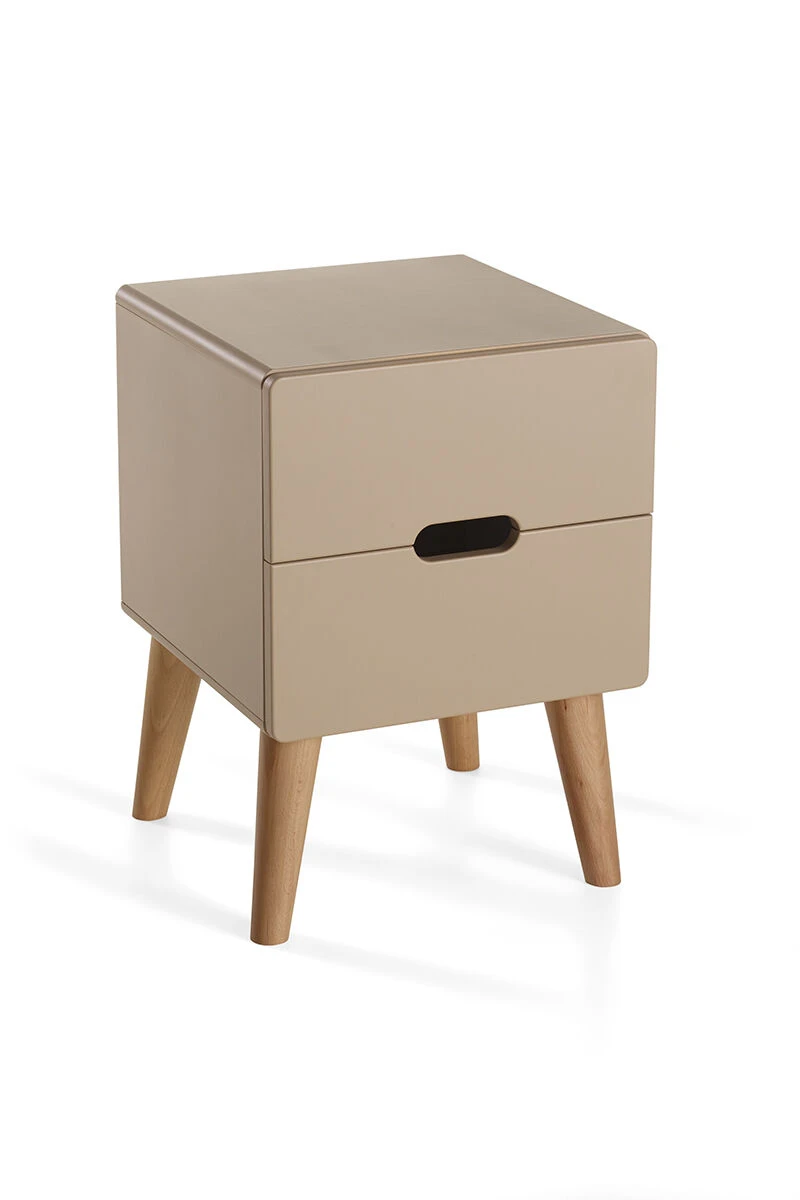 Nachtkast Dansk Taupe 3 Nachtkast Dansk Taupe