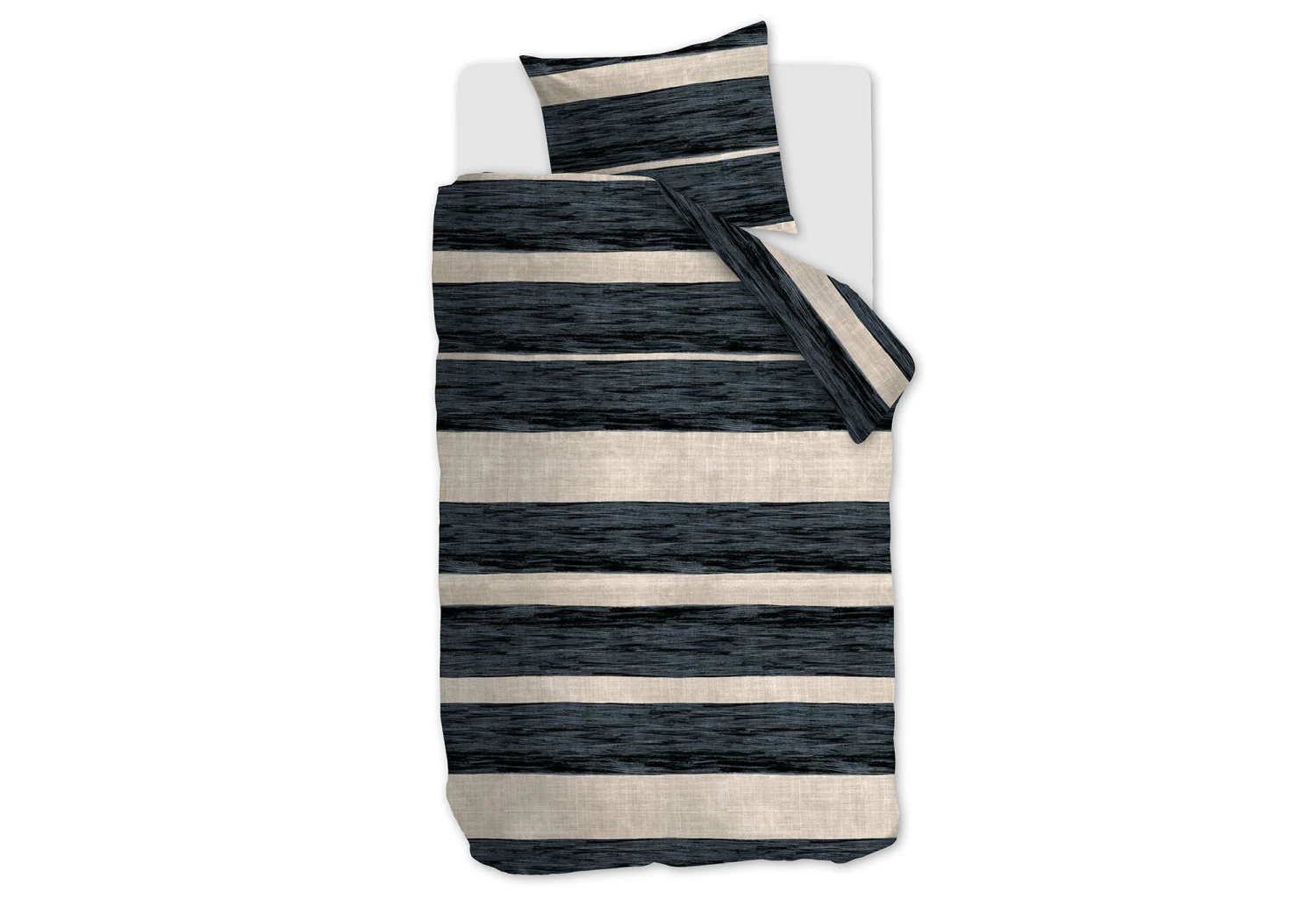 Vtwonen Painted Stripe Dekbedovertrek Black 4 Vtwonen Painted Stripe Dekbedovertrek Black - Afbeelding 2