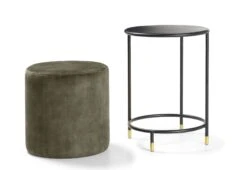 Royal Poef Botania 18 Royal Poef Botania -Comfort Beddengoed Winkel poef naast frame poten messing