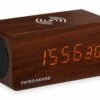 Houten Wekker -Comfort Beddengoed Winkel wooden clock driekwart dim 1