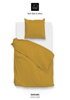 Zo!Home Satinado Dekbedovertrek Ochre Gold 10 Zo!Home Satinado Dekbedovertrek Ochre Gold -Comfort Beddengoed Winkel zo home bettwasche satinado ochre gold 1