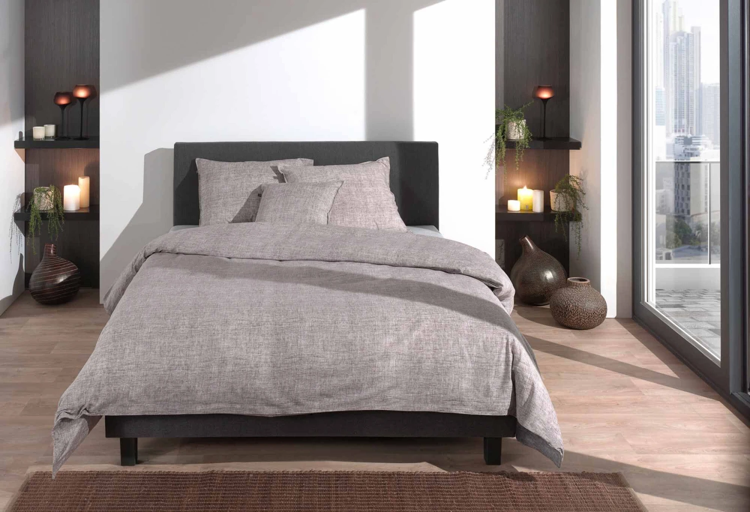 Zo!Home Lino Dekbedovertrek Chocolate Brown 8 Zo!Home Lino Dekbedovertrek Chocolate Brown - Afbeelding 6