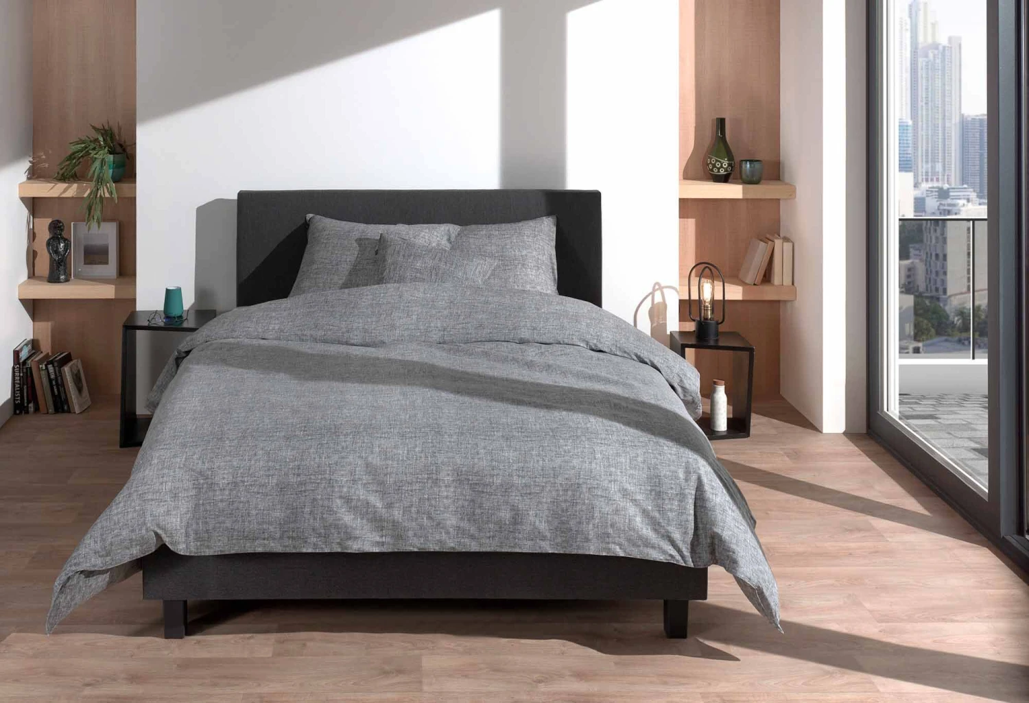 Zo!Home Lino Dekbedovertrek Anthracite 7 Zo!Home Lino Dekbedovertrek Anthracite - Afbeelding 5