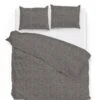 Zo!Home Lino Dekbedovertrek Anthracite 2 Zo!Home Lino Dekbedovertrek Anthracite -Comfort Beddengoed Winkel zo home dekbedovertrek lino dark grey 5