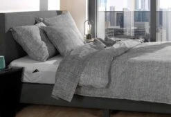 Zo!Home Lino Dekbedovertrek Anthracite 13 Zo!Home Lino Dekbedovertrek Anthracite -Comfort Beddengoed Winkel zo home dekbedovertrek lino dark grey 5 1