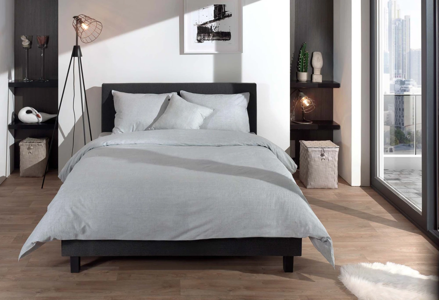 Zo!Home Lino Dekbedovertrek Dove Grey 7 Zo!Home Lino Dekbedovertrek Dove Grey - Afbeelding 5