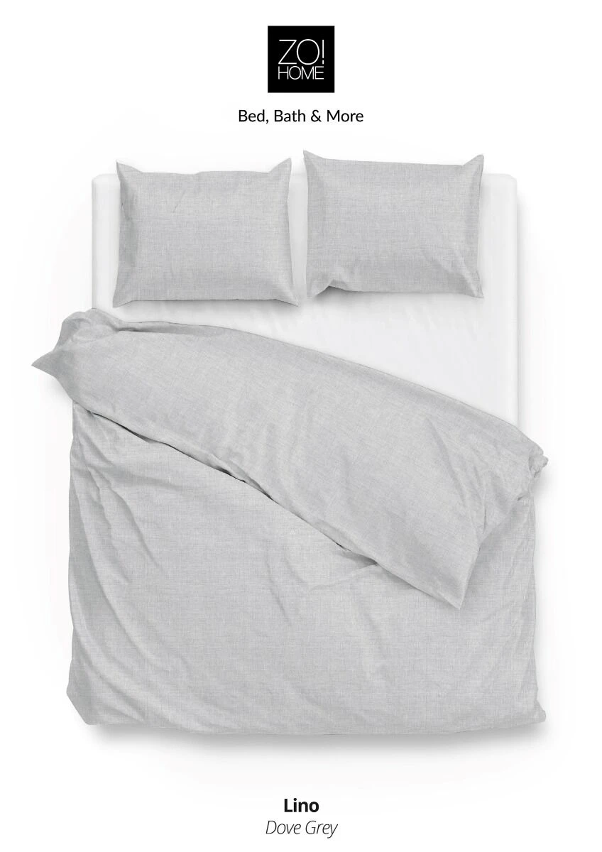 Zo!Home Lino Dekbedovertrek Dove Grey 3 Zo!Home Lino Dekbedovertrek Dove Grey