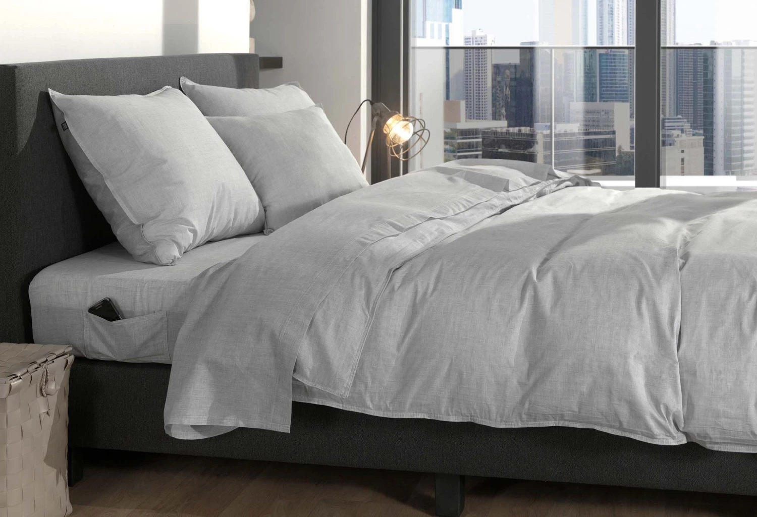 Zo!Home Lino Dekbedovertrek Dove Grey 8 Zo!Home Lino Dekbedovertrek Dove Grey - Afbeelding 6