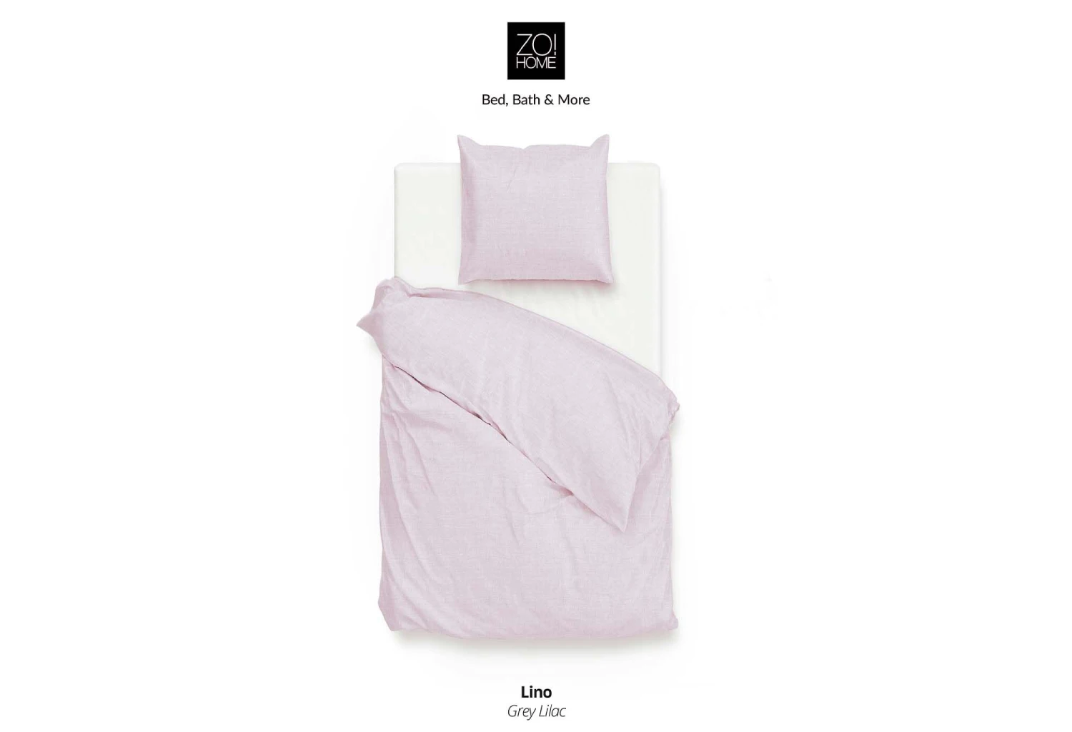 Zo!Home Lino Dekbedovertrek Grey Lilac 5 Zo!Home Lino Dekbedovertrek Grey Lilac - Afbeelding 3