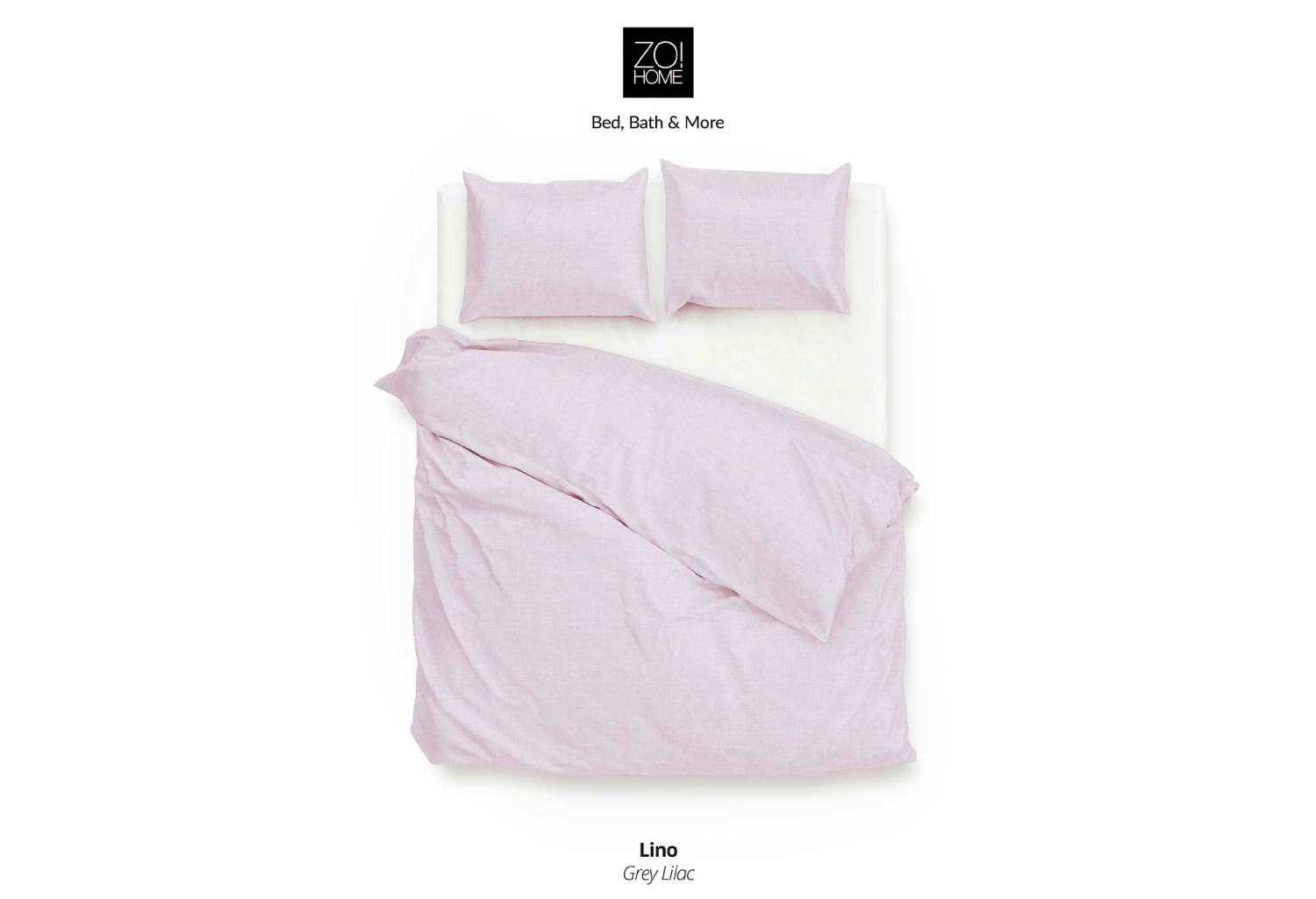 Zo!Home Lino Dekbedovertrek Grey Lilac 3 Zo!Home Lino Dekbedovertrek Grey Lilac
