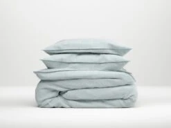 Zo!Home Lino Dekbedovertrek Mintgreen -Comfort Beddengoed Winkel zo home dekbedovertrek lino mint green 1