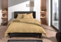 Zo!Home Lino Dekbedovertrek Ochre Yellow -Comfort Beddengoed Winkel zo home dekbedovertrek lino ochre yellow 4 1