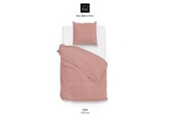 Zo!Home Lino Dekbedovertrek Old Rose -Comfort Beddengoed Winkel zo home dekbedovertrek lino old rose 1