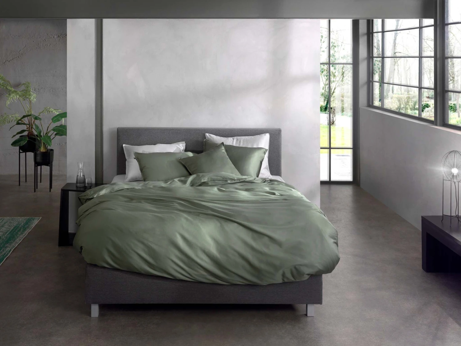 Zo!Home Satinado Dekbedovertrek Army Green 8 Zo!Home Satinado Dekbedovertrek Army Green - Afbeelding 6