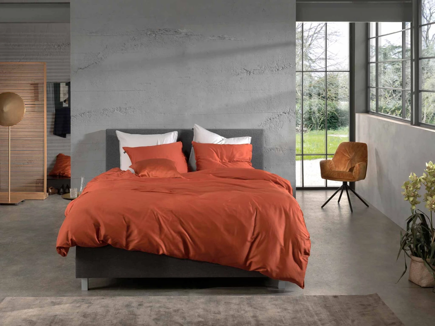 Zo!Home Satinado Dekbedovertrek Copper Orange 7 Zo!Home Satinado Dekbedovertrek Copper Orange - Afbeelding 5