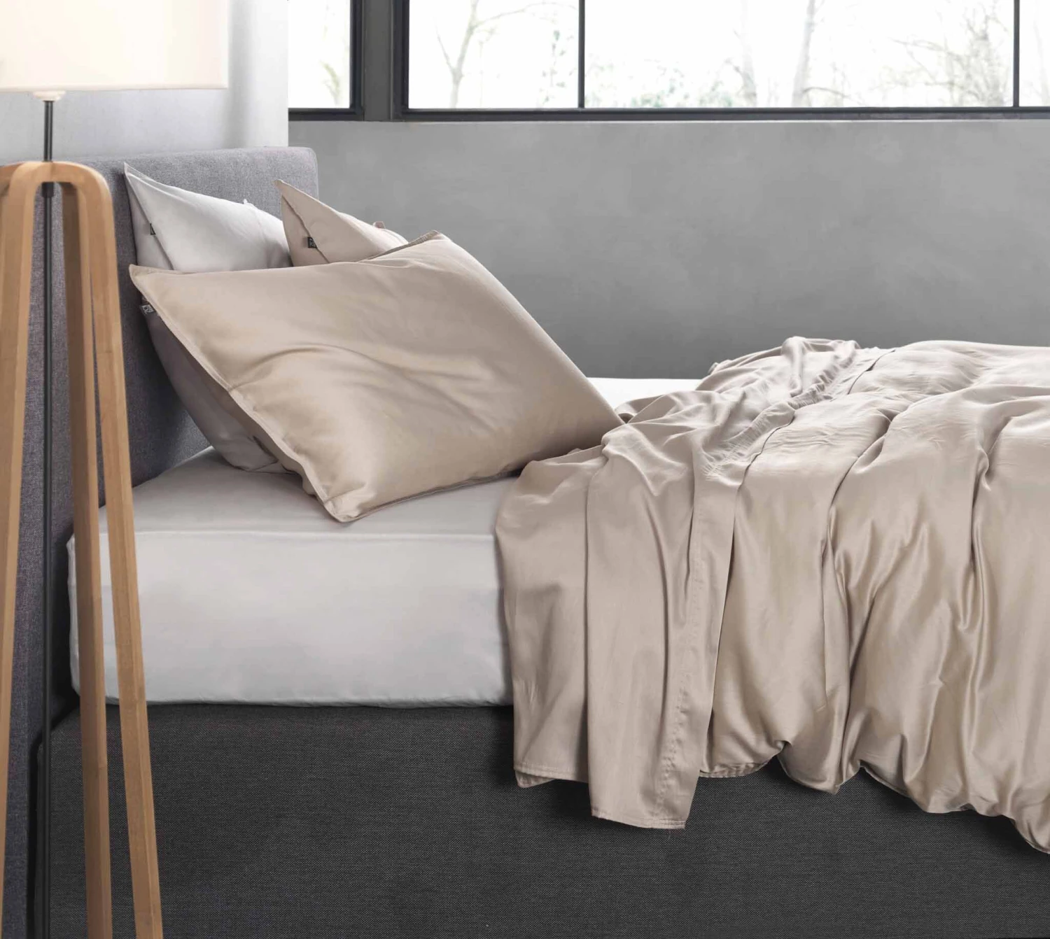 Zo!Home Satinado Dekbedovertrek Sand 4 Zo!Home Satinado Dekbedovertrek Sand - Afbeelding 2