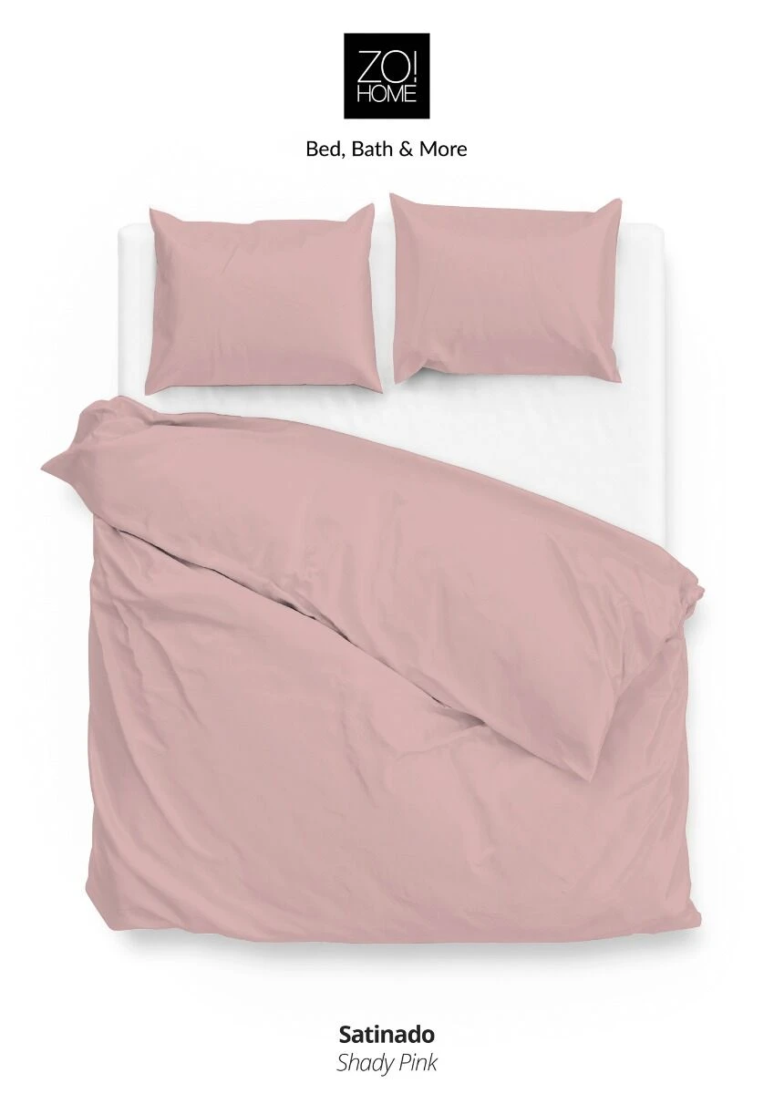 Zo!Home Satinado Dekbedovertrek Shady Pink 3 Zo!Home Satinado Dekbedovertrek Shady Pink