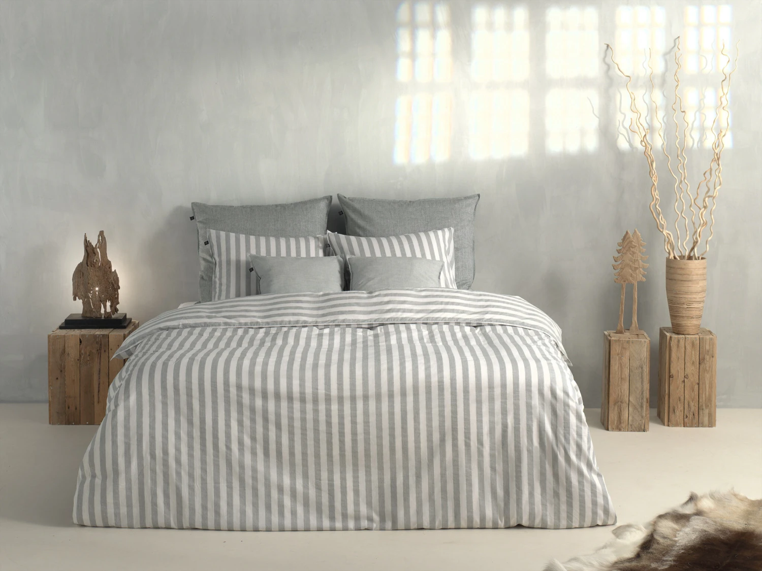 Zo!Home Banda Di Lino Dekbedovertrek Dove Grey 6 Zo!Home Banda Di Lino Dekbedovertrek Dove Grey - Afbeelding 4